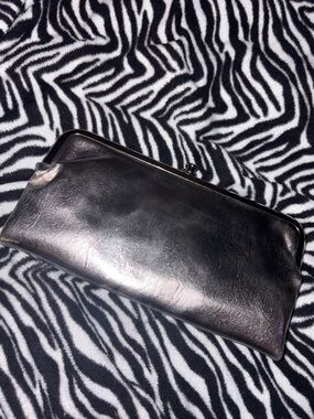 NWOT Sleek Silver Women's Clutch Wallet